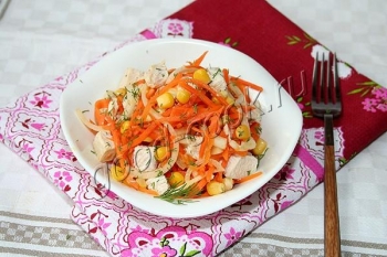 Салат «Карусель» с морковкой по-корейски. Рецепт приготовления