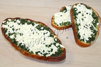 горячий бутерброд с зеленью и сыром. Рецепт приготовления